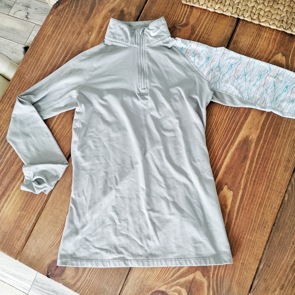 Nike combat pro fitted long sleeve quarter zip, L